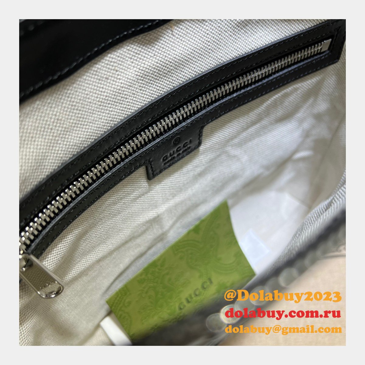 We Offer High-Quality Fake Black Gucci Signature Messenger 406410 Bag