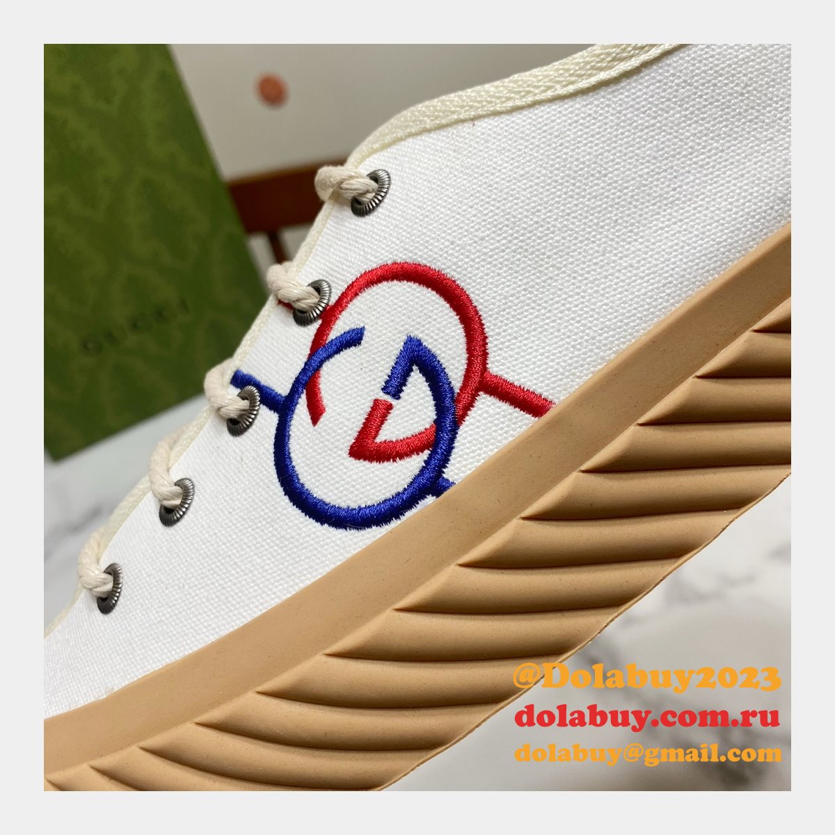 Gucci Shoes Replica Double G Canvas 1:1 Mirror High-Quality