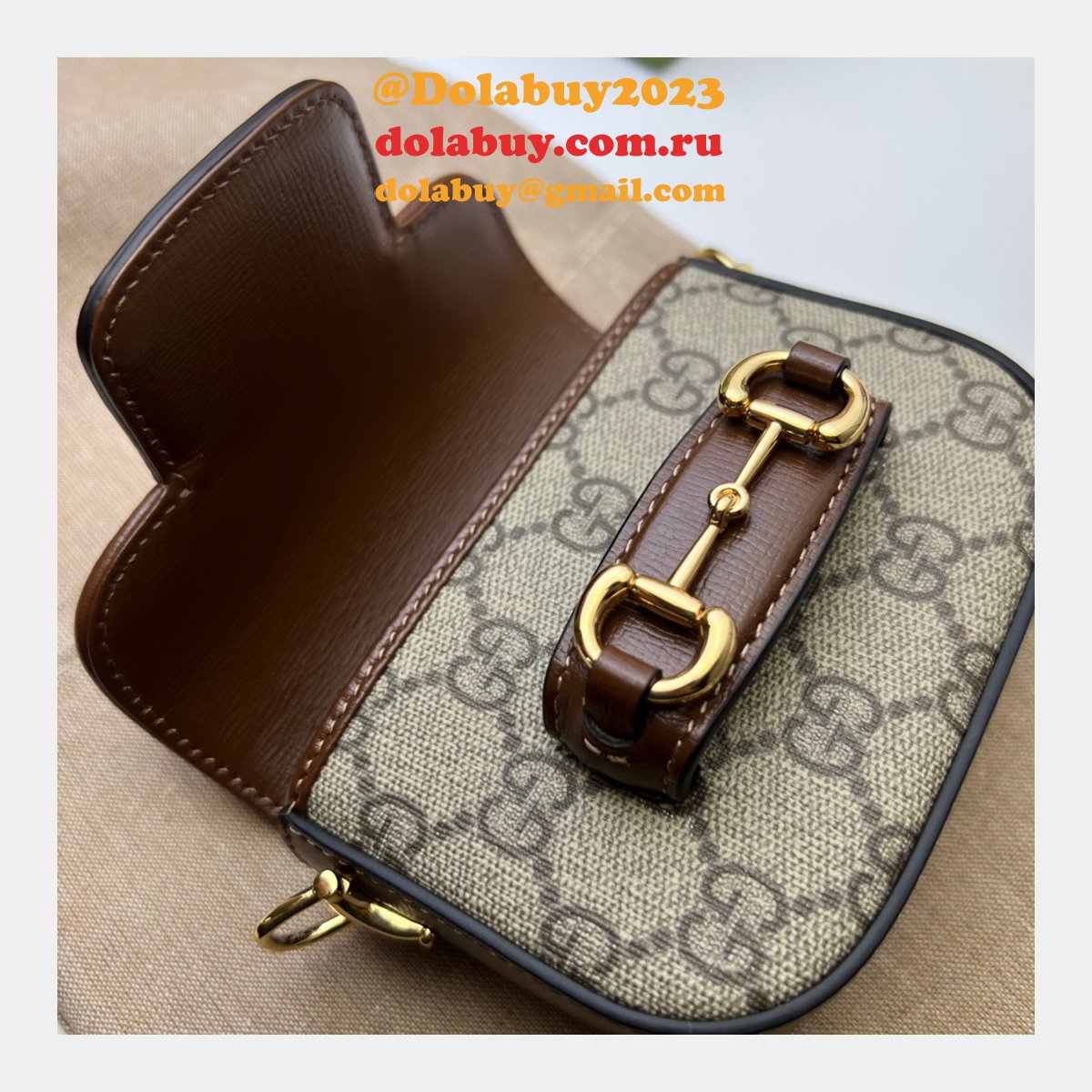China Gucci High-end Replica 699760 Horsebit 1955 Strap Wallet