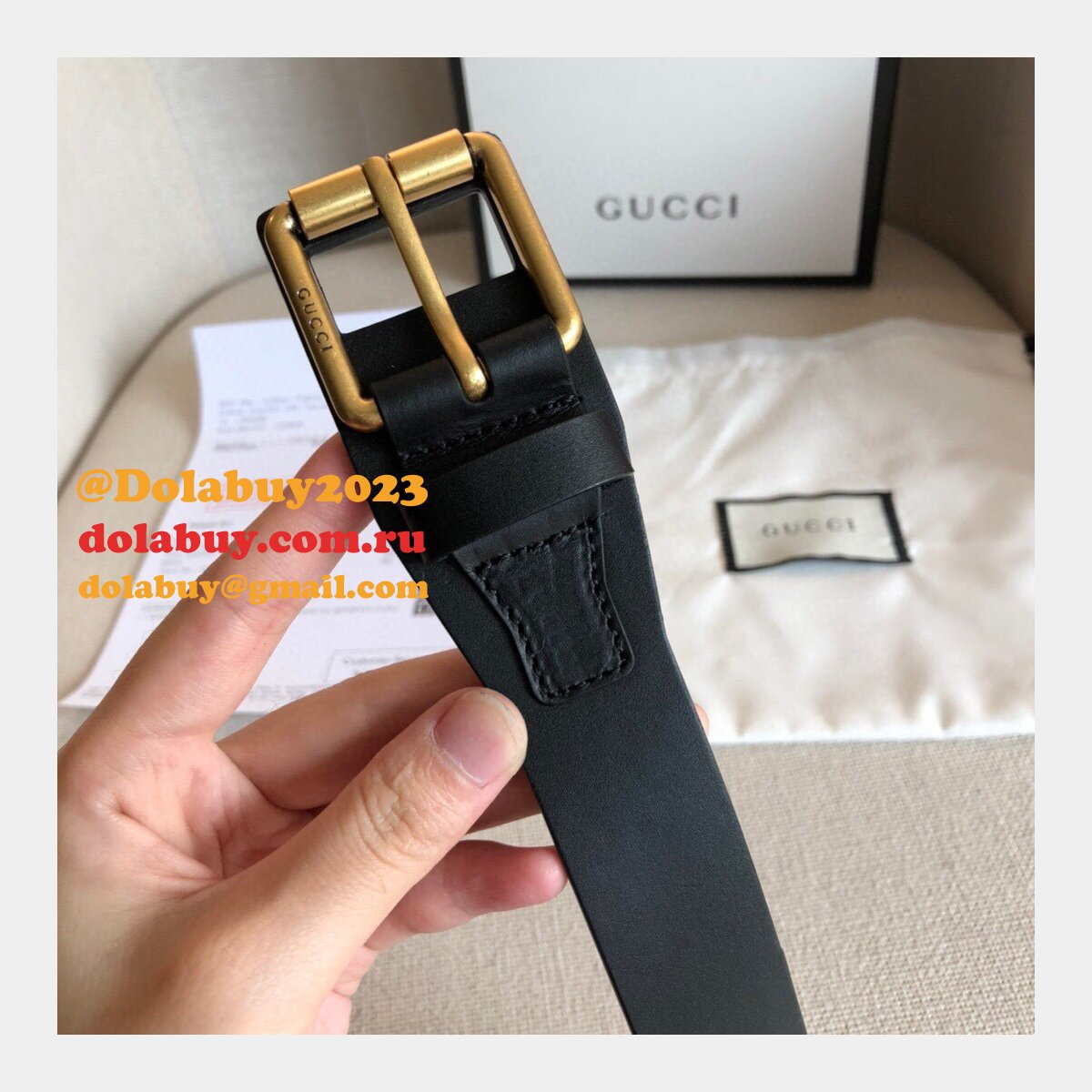 UK Gucci 30mm Replica Belt Black