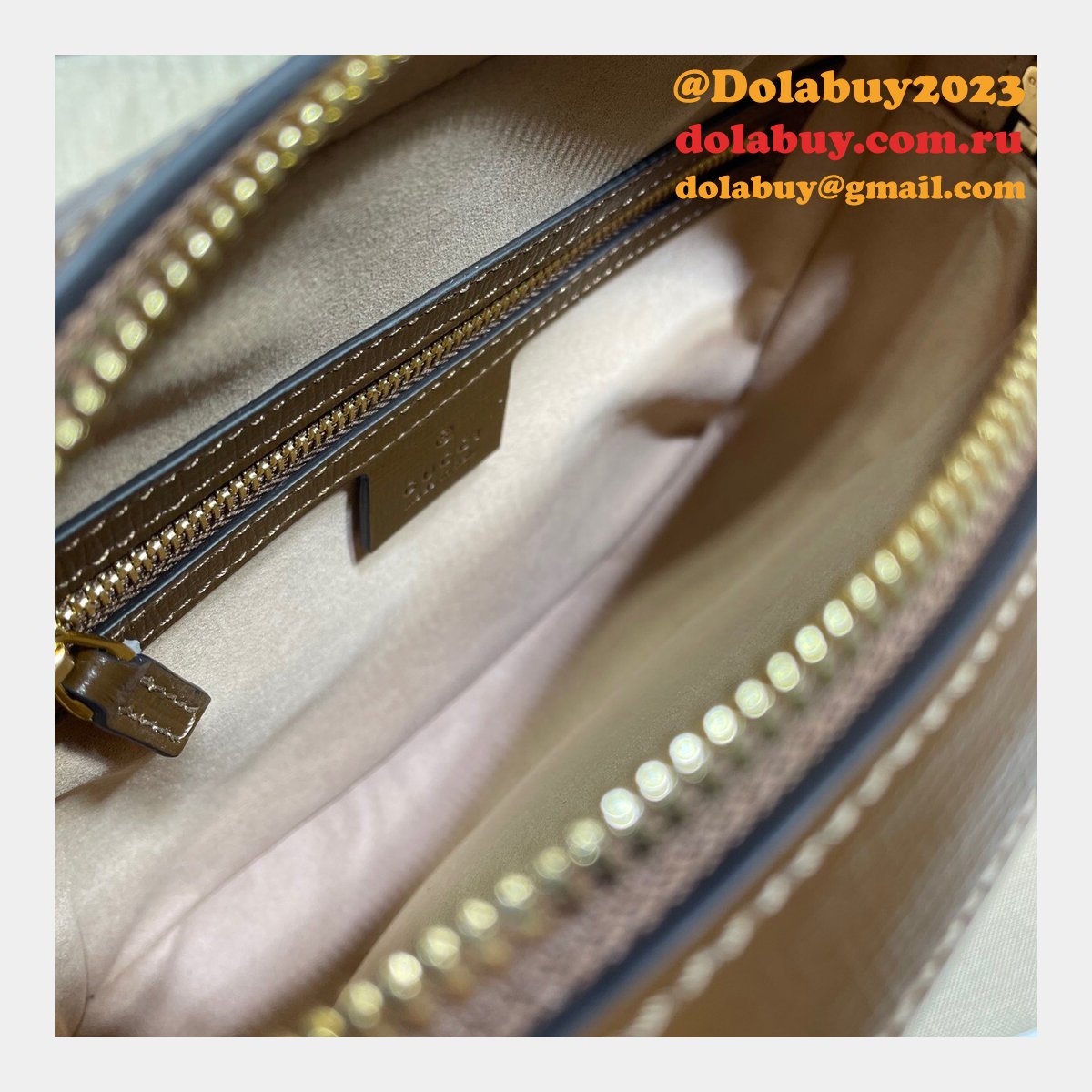 Gucci Replica Horsebit 1955 Small Brown or White Leather Shoulder 645454 Bag
