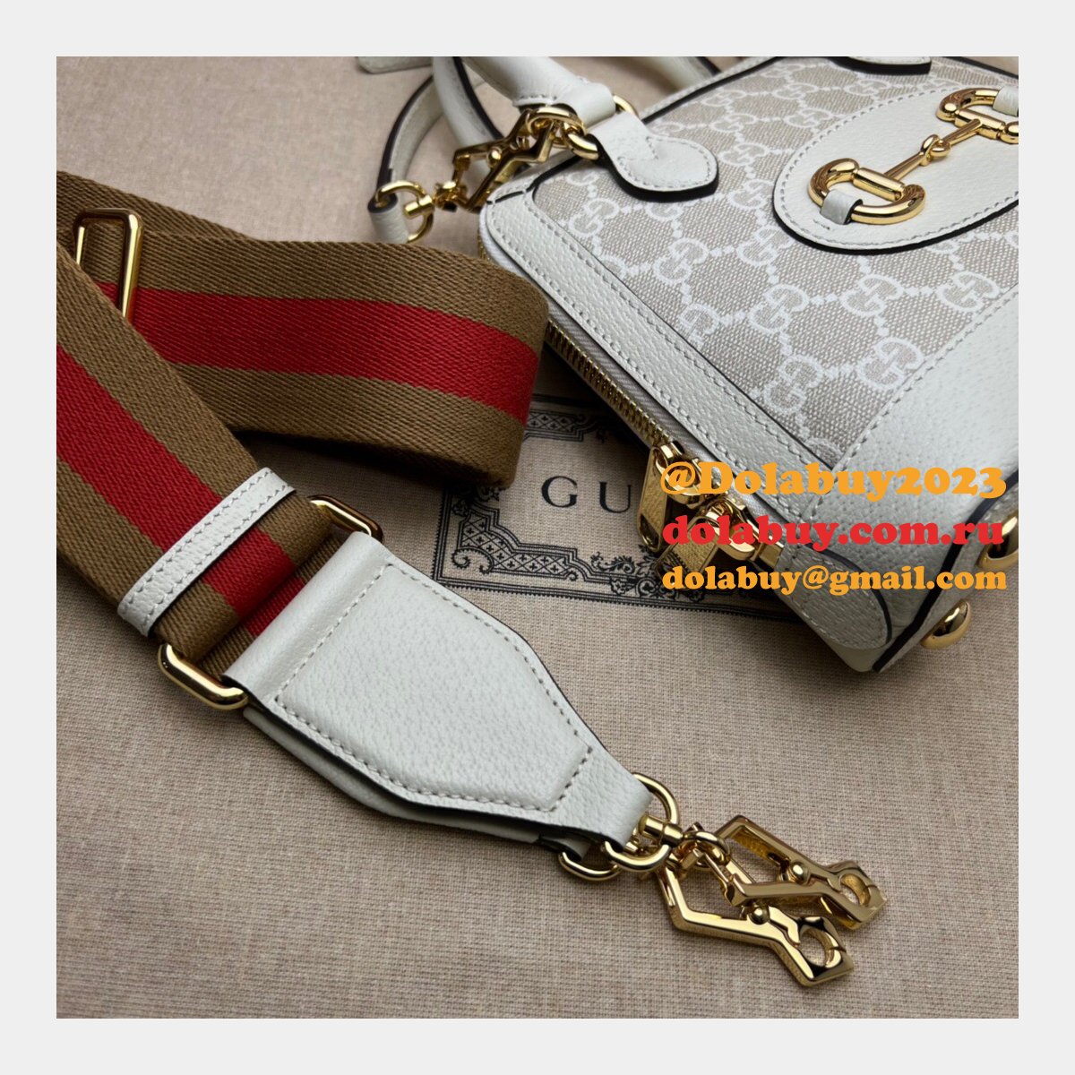 Gucci Fake Luxury Goods 677212 Horsebit Top Handle Bag