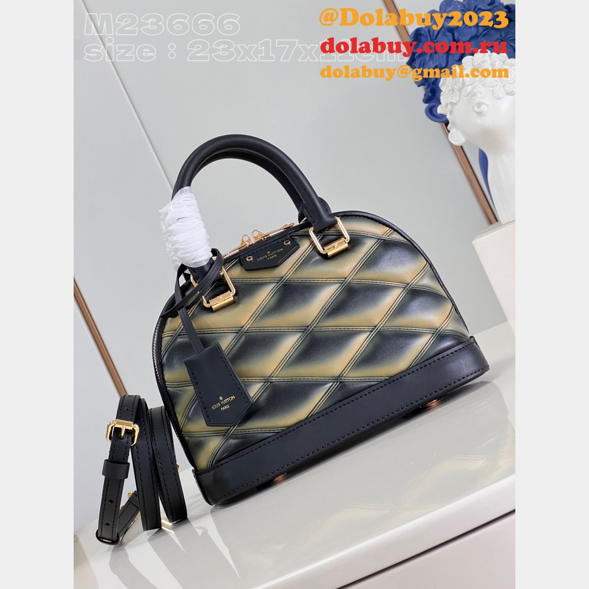 Alma Louis Vuitton Replica Bags Malletage M23666 Best