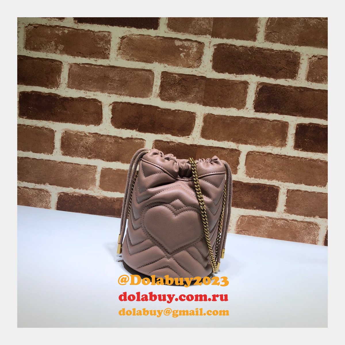Gucci Replica 7 Star GG Marmont mini bucket 575163 bag