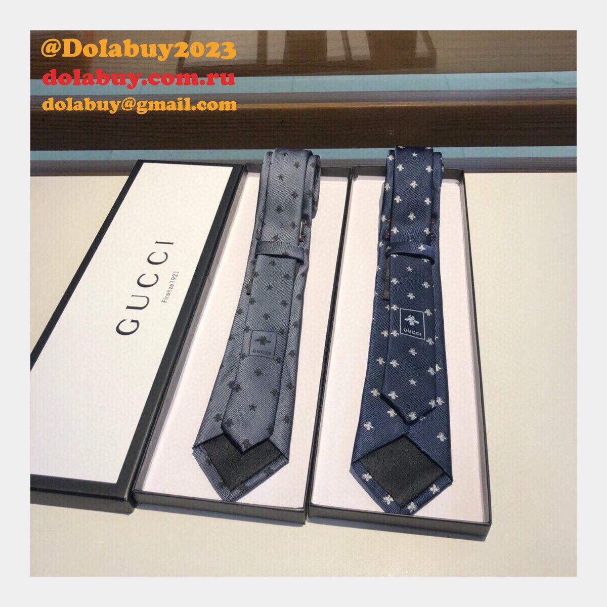 Gucci Huffero Designer Twill Silk Tie for Men Necktie