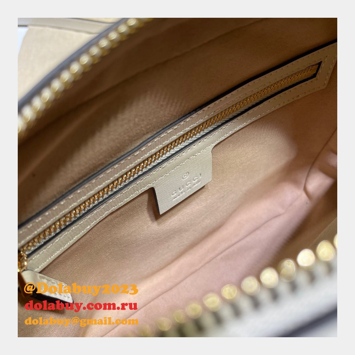 Gucci Replica Horsebit 1955 Small Brown or White Leather Shoulder 645454 Bag