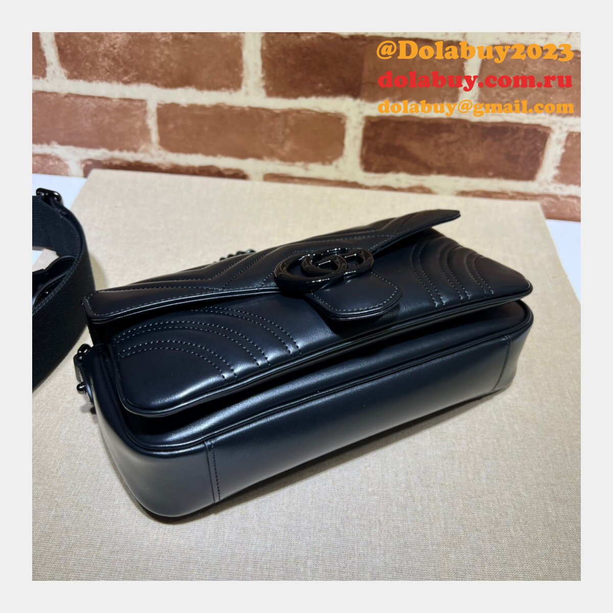 Gucci 1:1 High Quality Replica GG Marmont Shoulder 734814 Bag