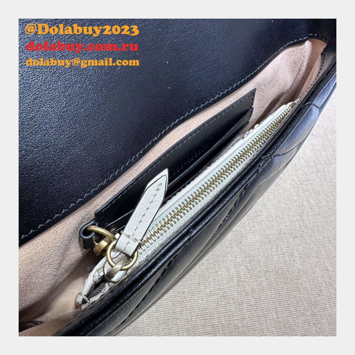GG Marmont Gucci Replica Card Case Chain Wallet 751526 Bag