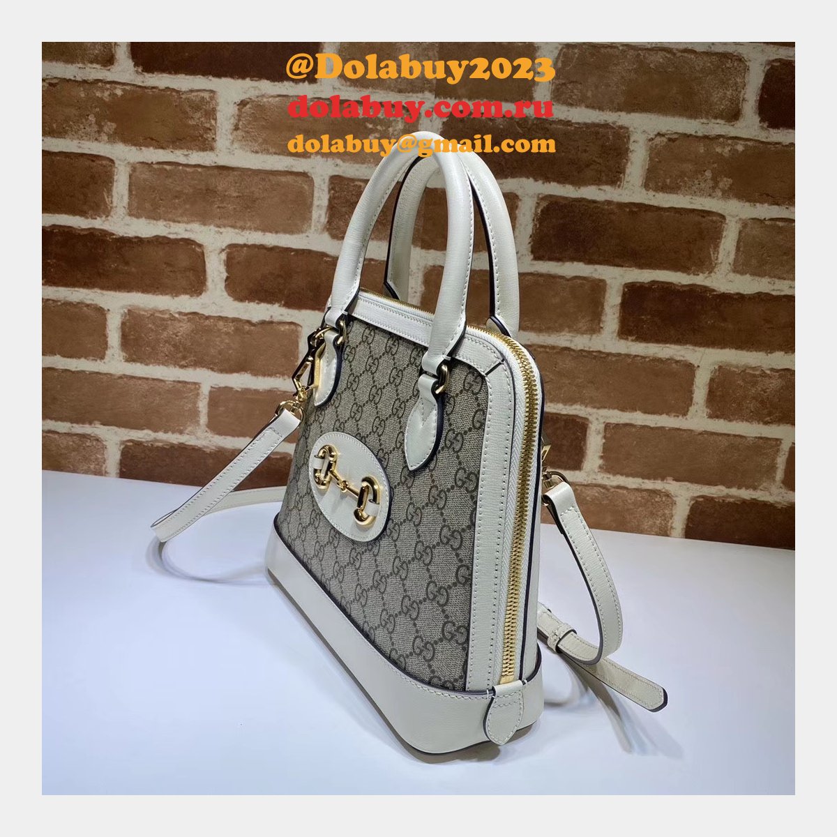 Designer Gucci Replica 1955 Horsebit small top handle 621220 bag