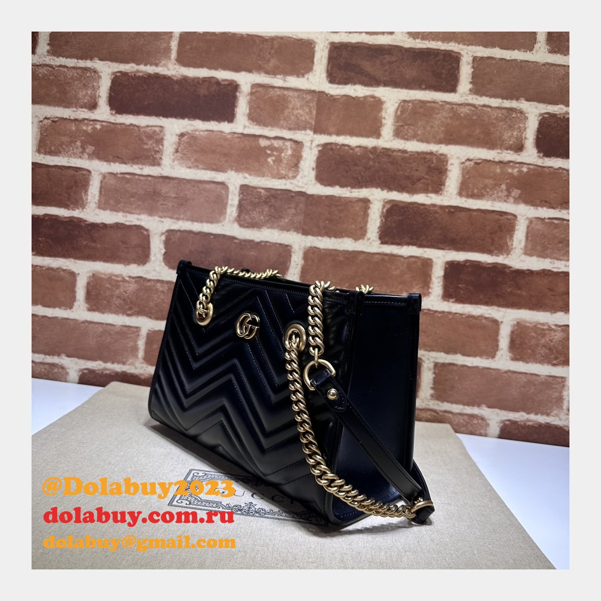 Top Quality gucci GG Marmont SMALL TOTE BAG