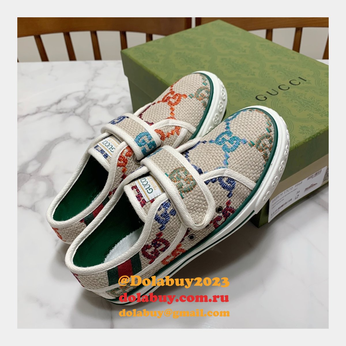 Gucci High Quality Replica GU7 1977 Canvas Perfect Shoes