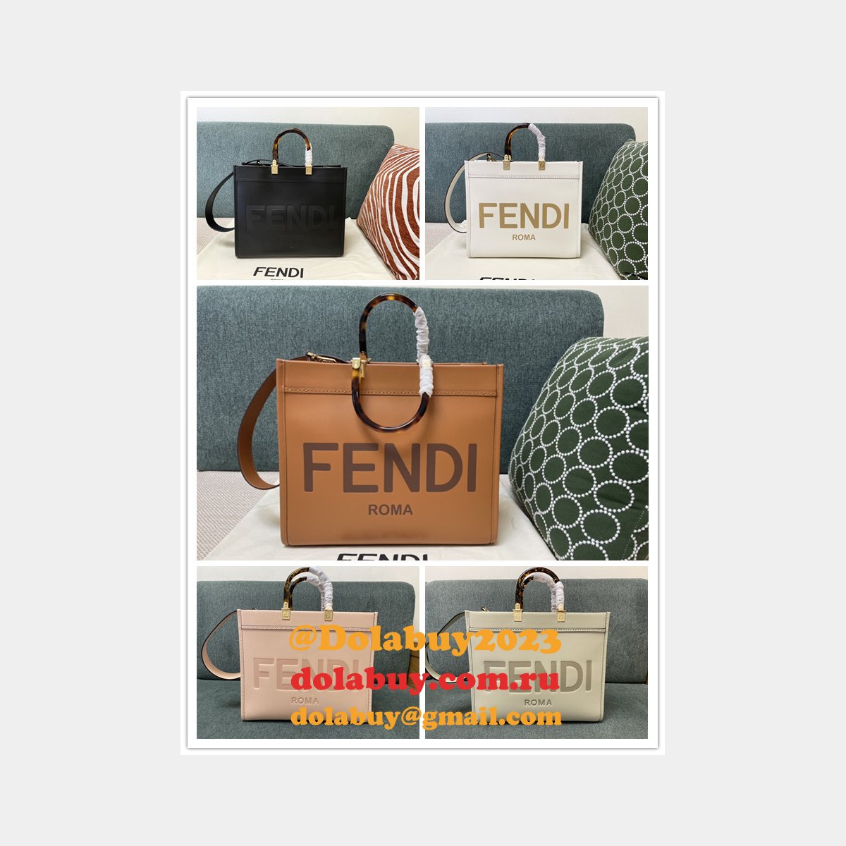 Best Knockoff FENDI TOTE Sunshine SMALL HANDBAG