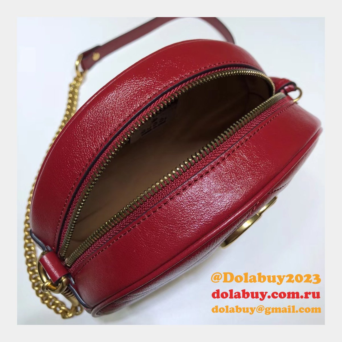 Top Quality 550154 Gucci GG Marmont mini round shoulder bag
