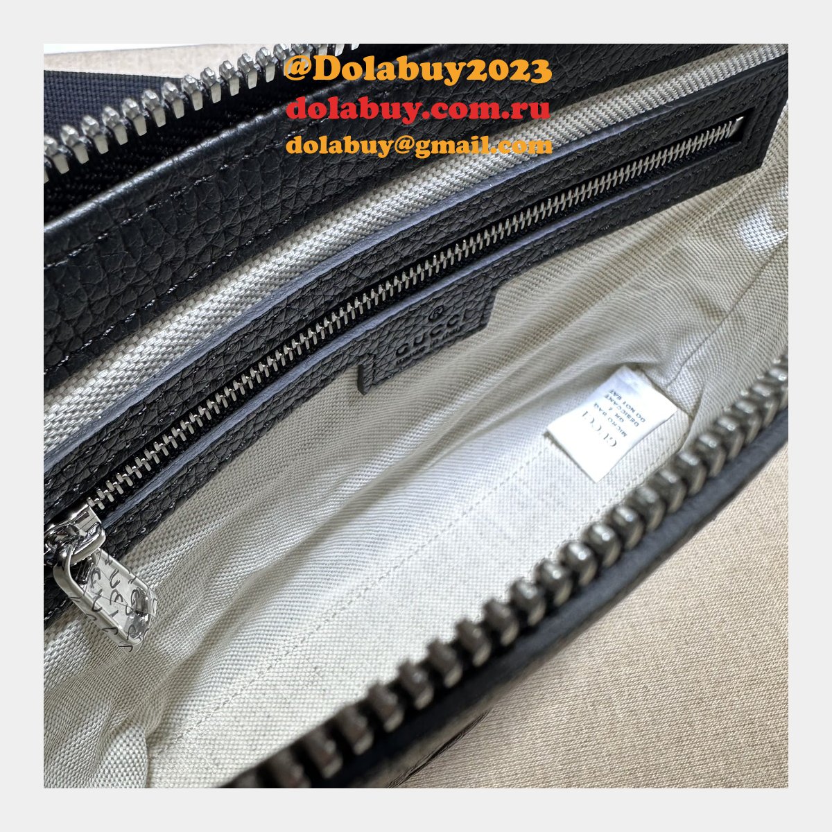 Black Jumbo GG Gucci Knockoff Messenger Men 761747 Luxury Bag