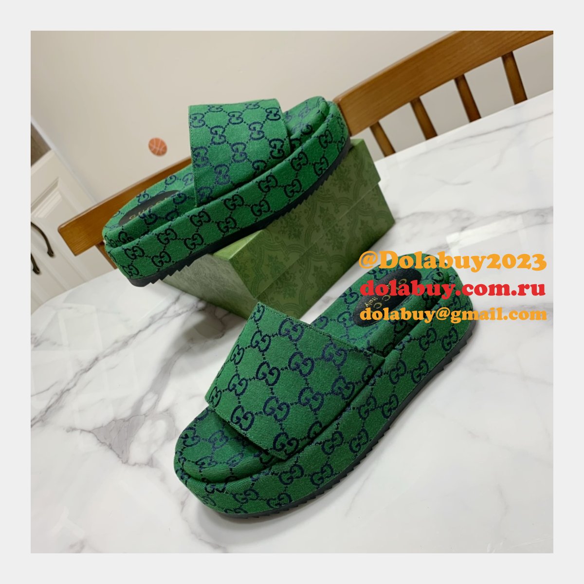 Canvas Slippers Replica Gucci Best High Quality Shoes
