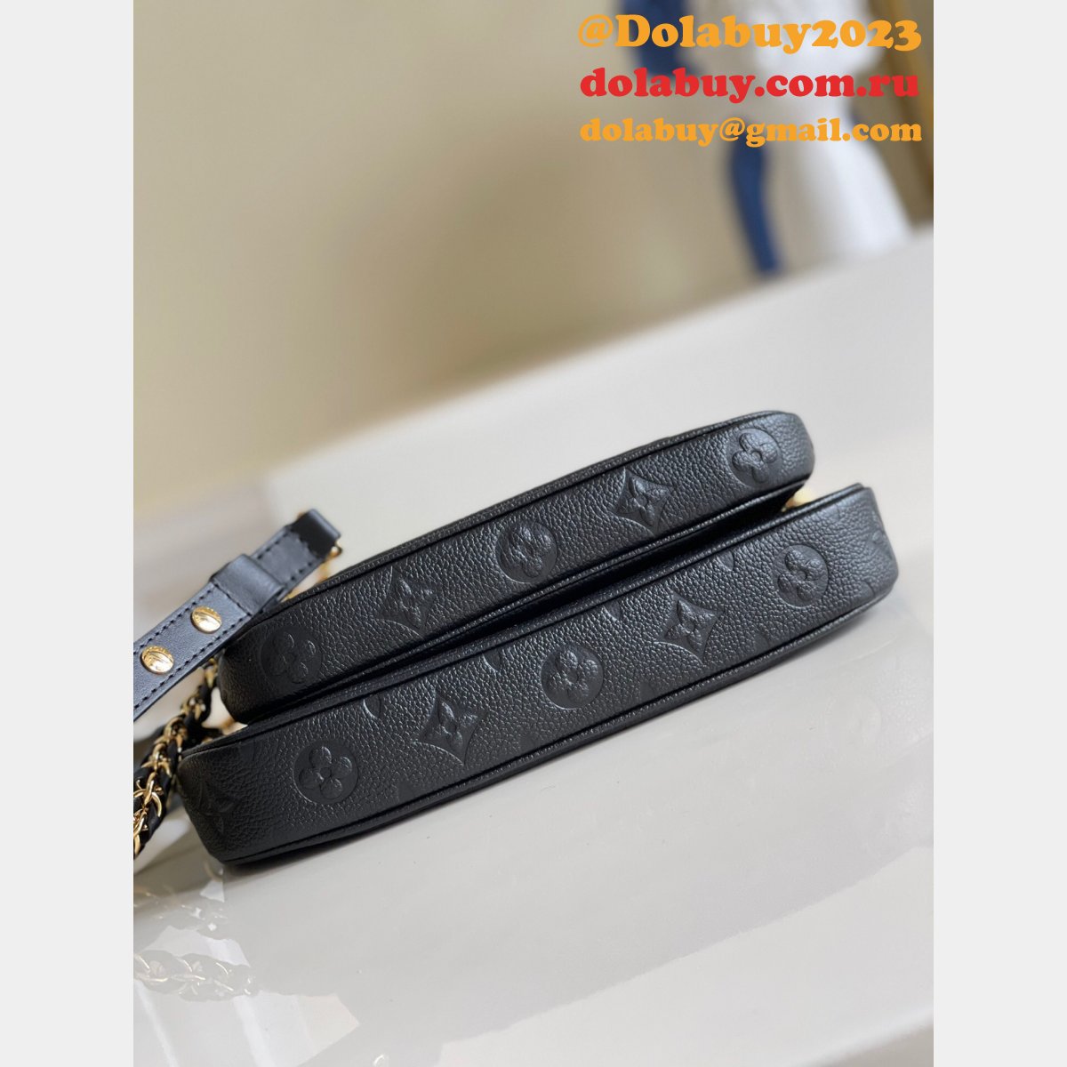 Louis Vuitton Cheap M57631 Black Pochette Accessories Monogram
