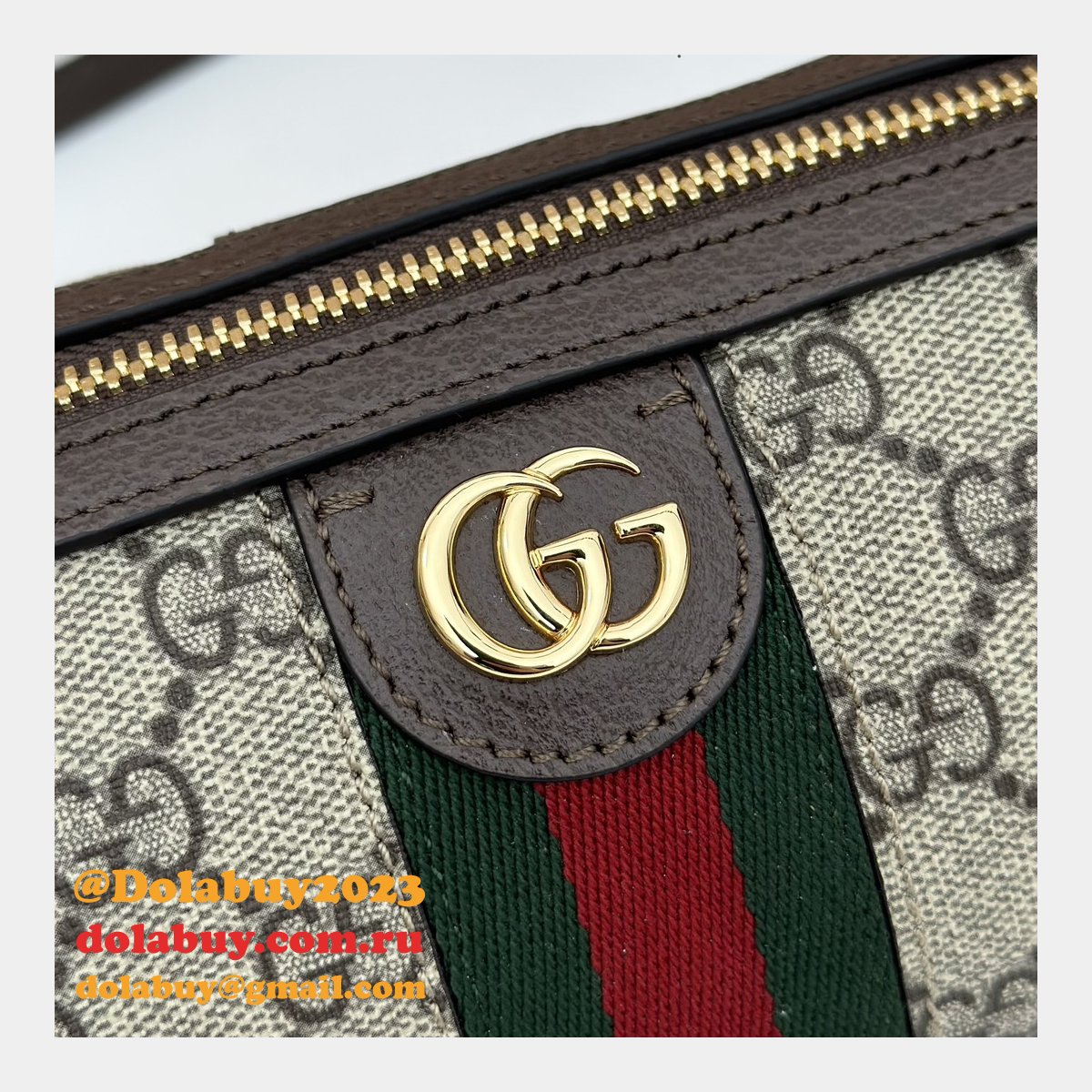 Gucci Designer Ebony Supreme 795208 Ophidia Mini Shoulder Fake Bag