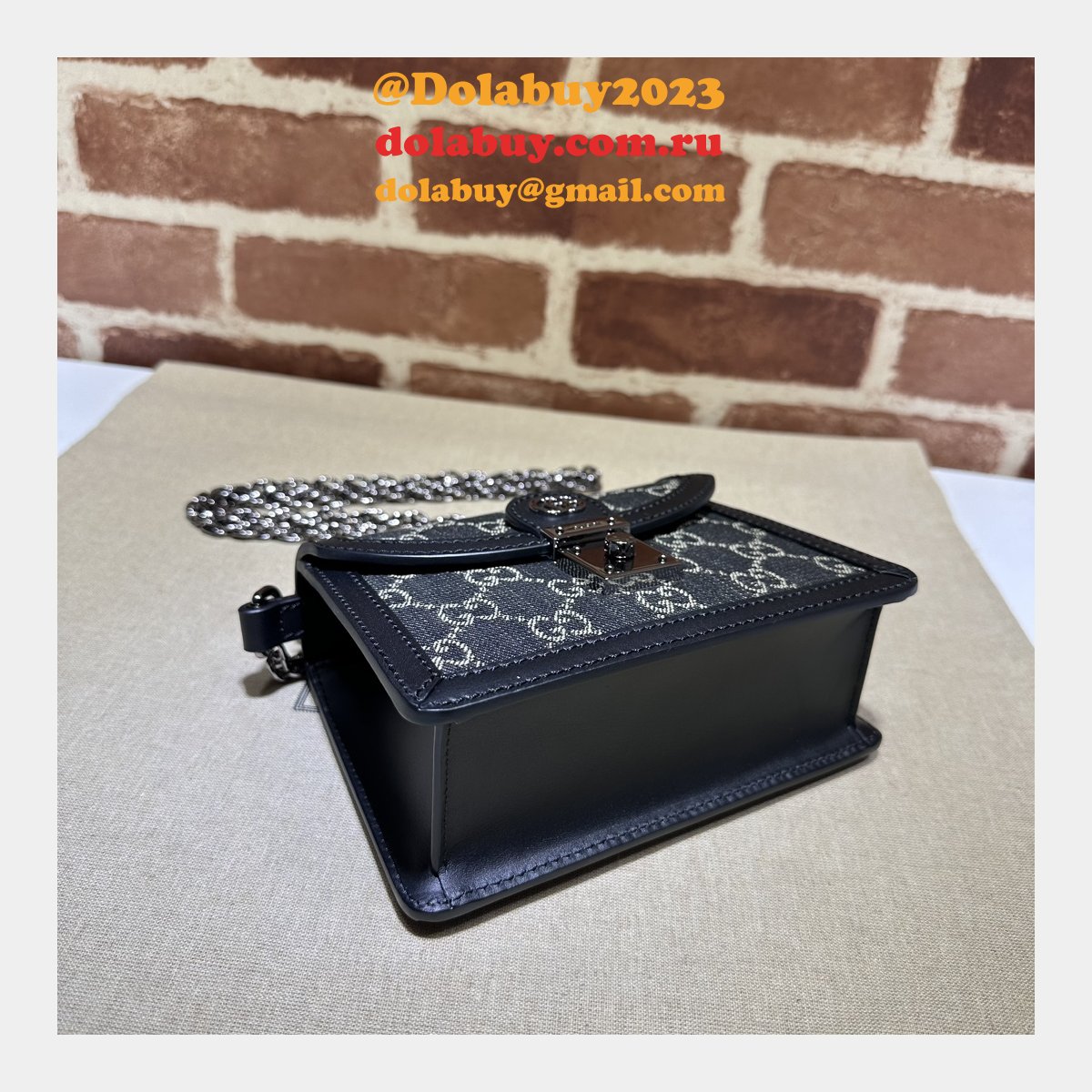 Knockoff Ophidia GG Gucci Black 696180 Shoulder Bag