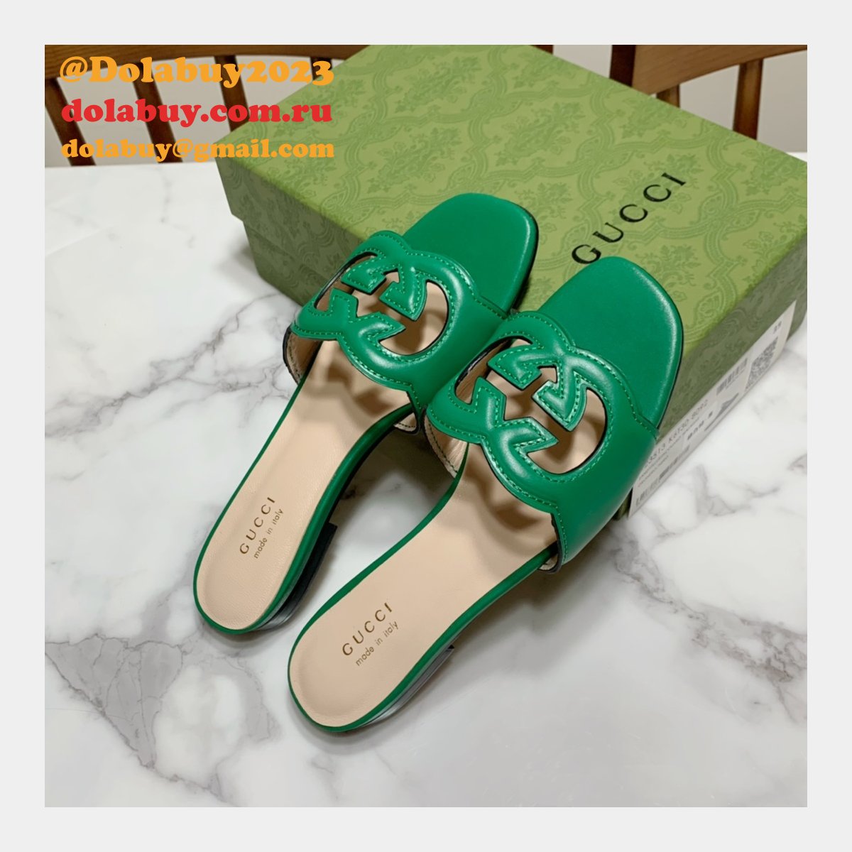 Replica Gucci Designer Shoes Outlet Flat Slippers Sale