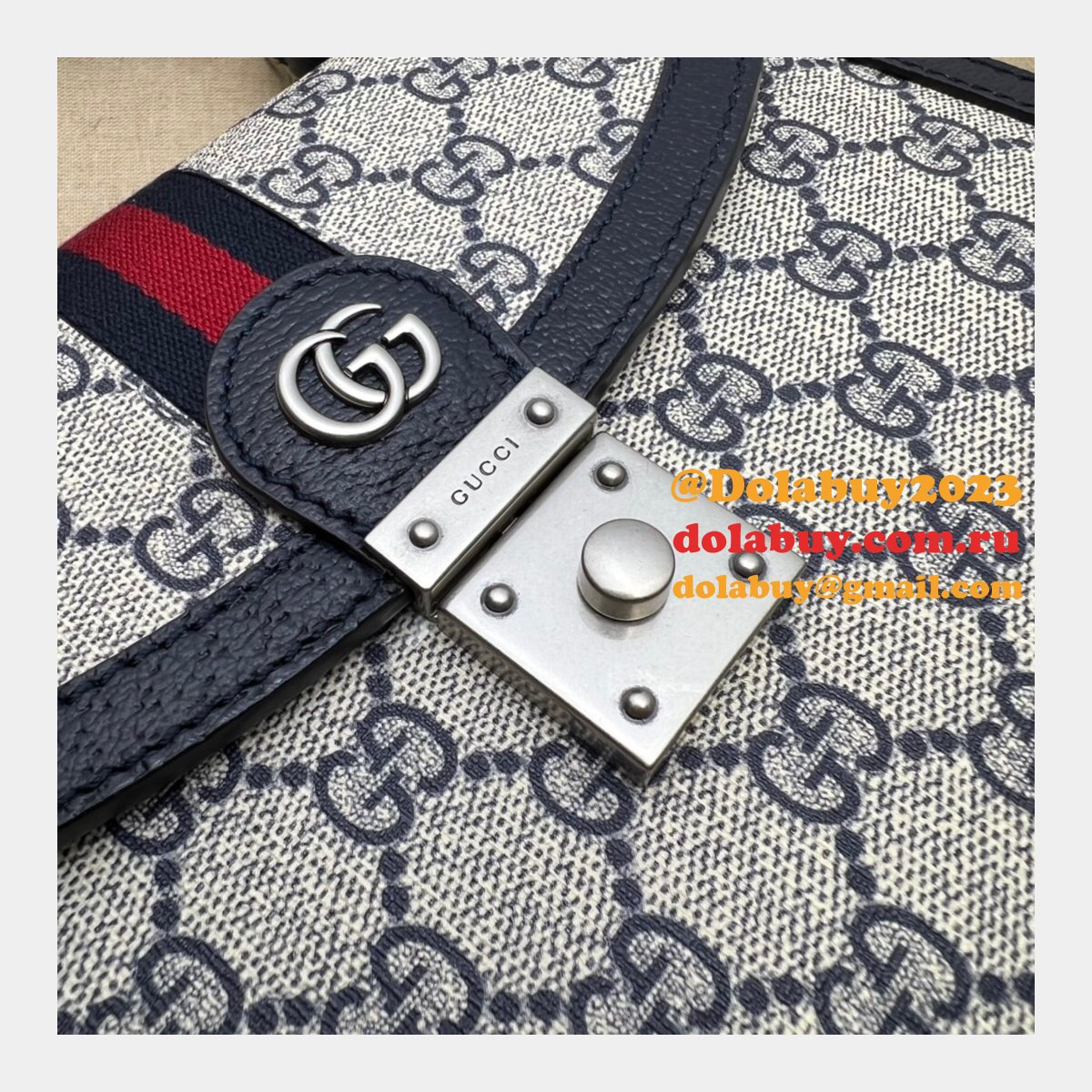 AAA+ Gucci 651055 Ophidia small top handle fake bag with Web