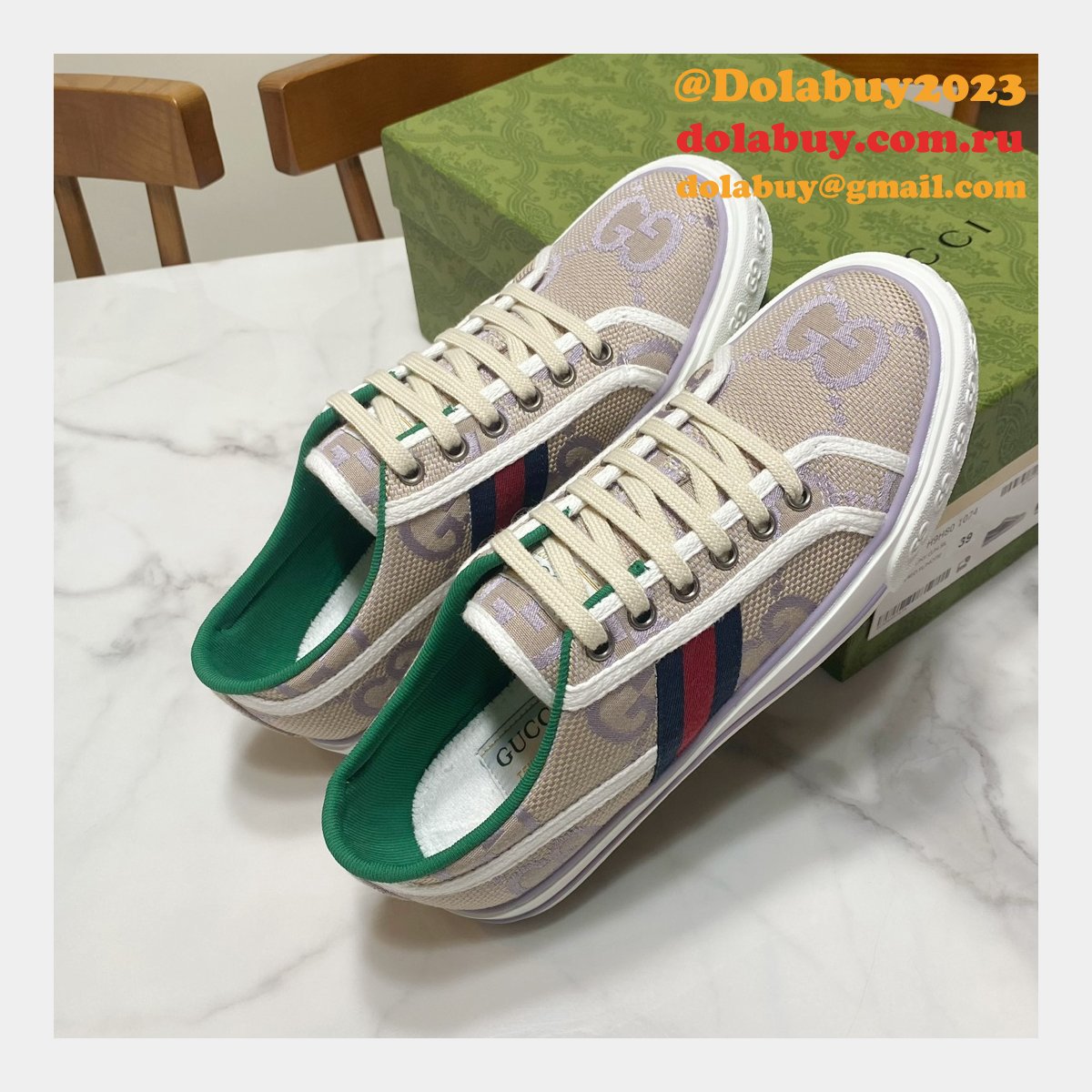 Buy Inspired Replica Gucci Canvas Designer Shoes