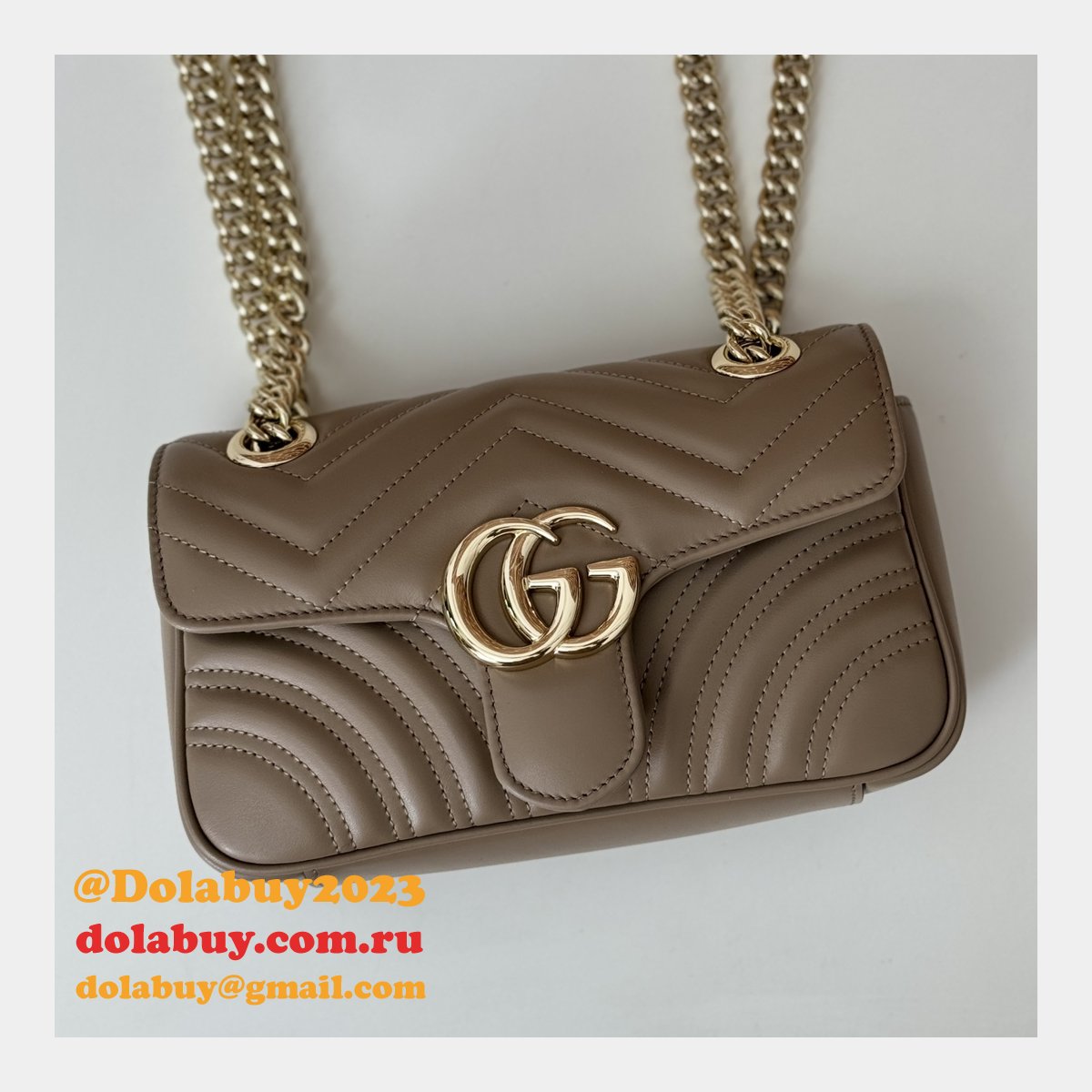 Crossbody GG Marmont Gucci 446744 Copy Matelassé Bag