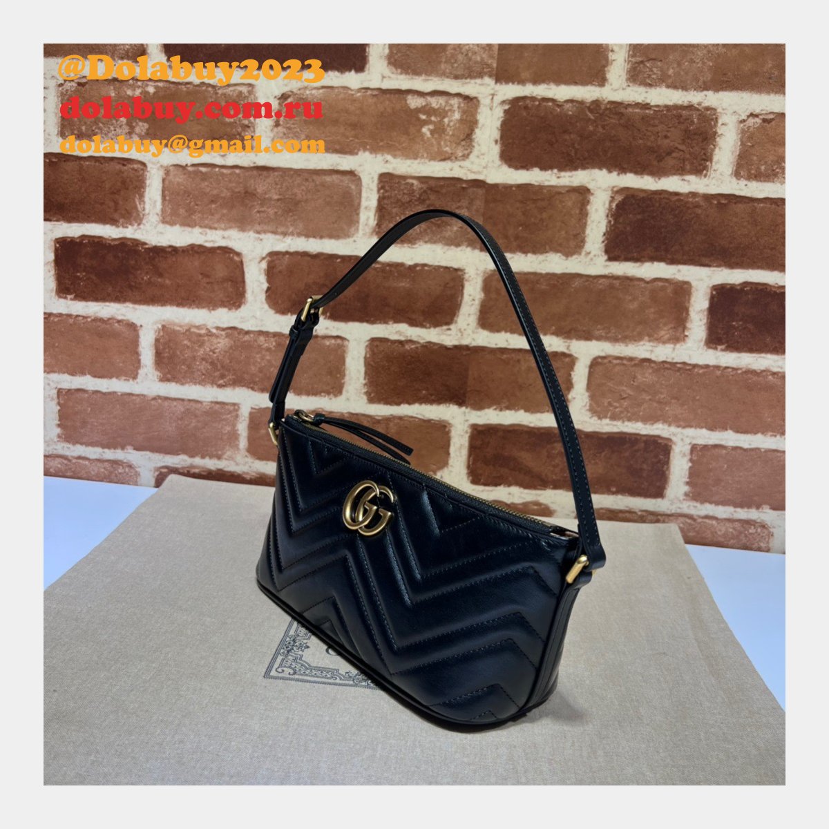 Fashion Gucci Replica 739166 GG Marmont Shoulder Bag