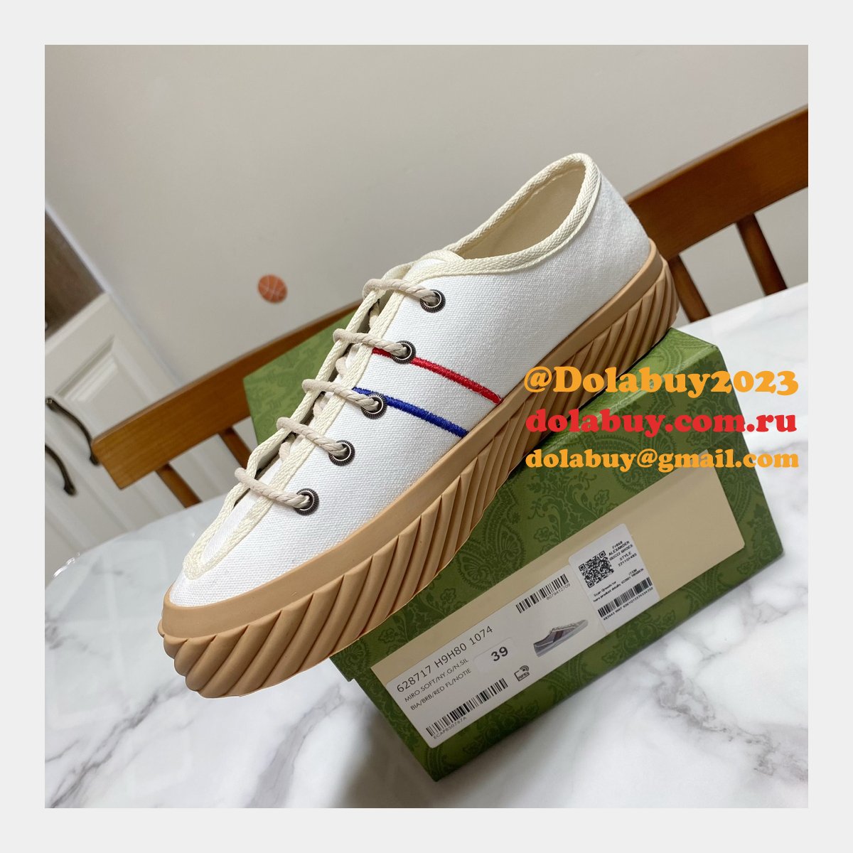 Gucci Shoes Replica Double G Canvas 1:1 Mirror High-Quality