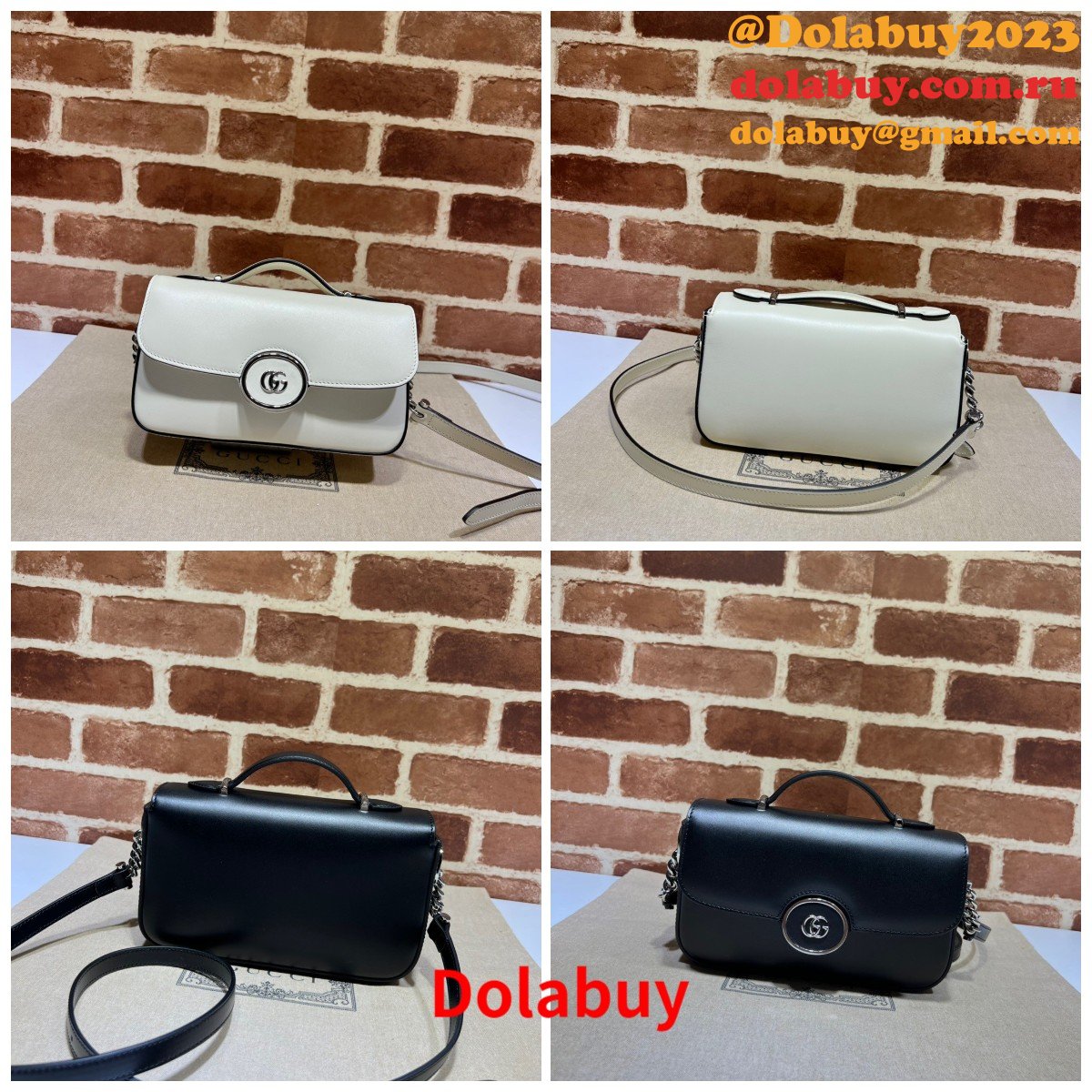 Petite GG Gucci 1:1 Mirror Shoulder 739722 Crossbody Fake Bag