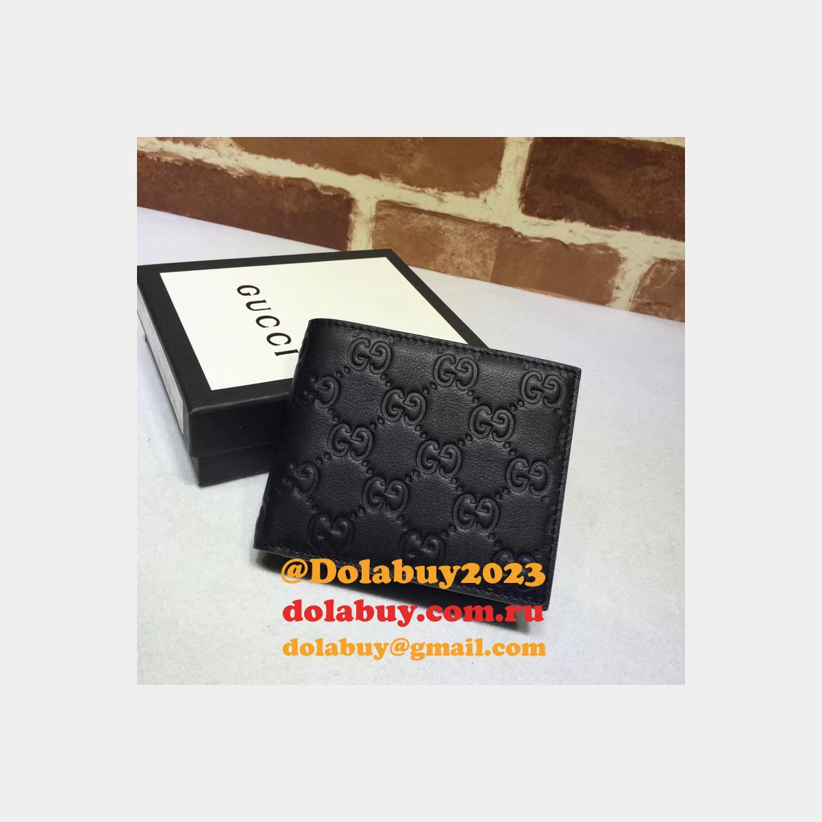 Top Quality Gucci Replica Black Gucci Signature 365466 Wallet
