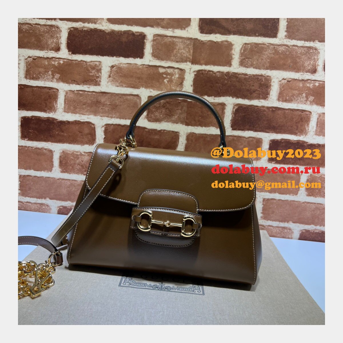 Gucci 702049 First Copy Horsebit 1955 Top Handle Bags