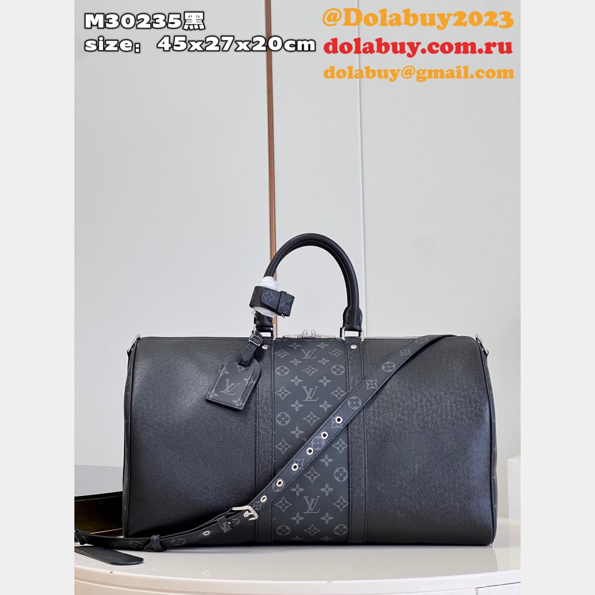 Louis Vuitton Travel Replica M30235 Keepall Bandoulière 45 Monogram Eclipse