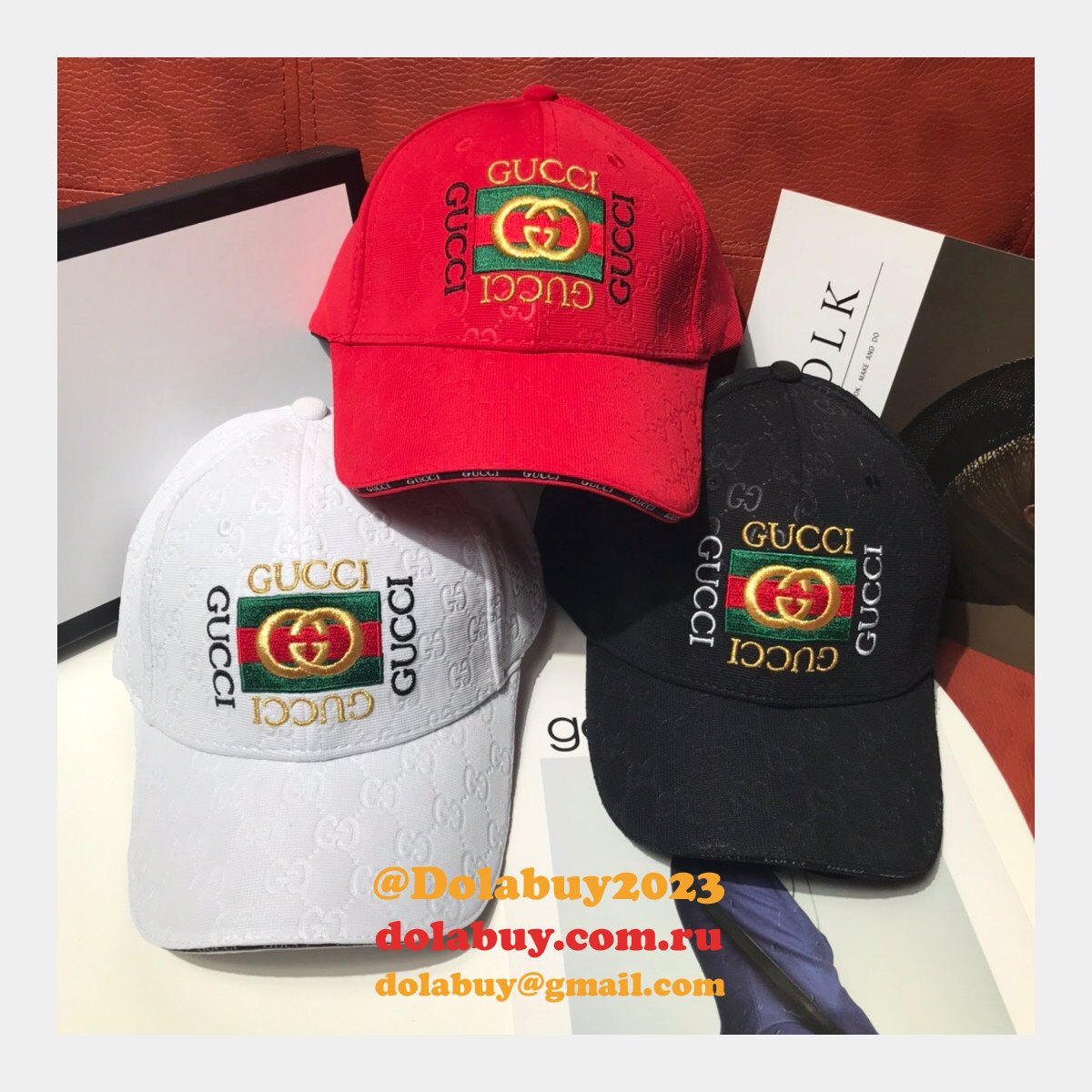 AAA+ Gucci Palace classic pattern simple embroidery logo hats