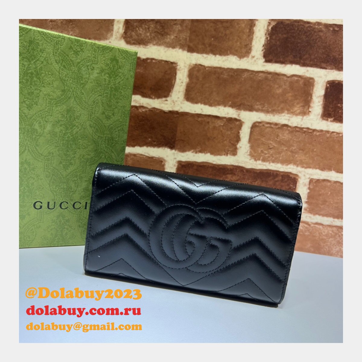 Gucci high quality Designer Replica GG Marmont continental wallet 443436 Bag