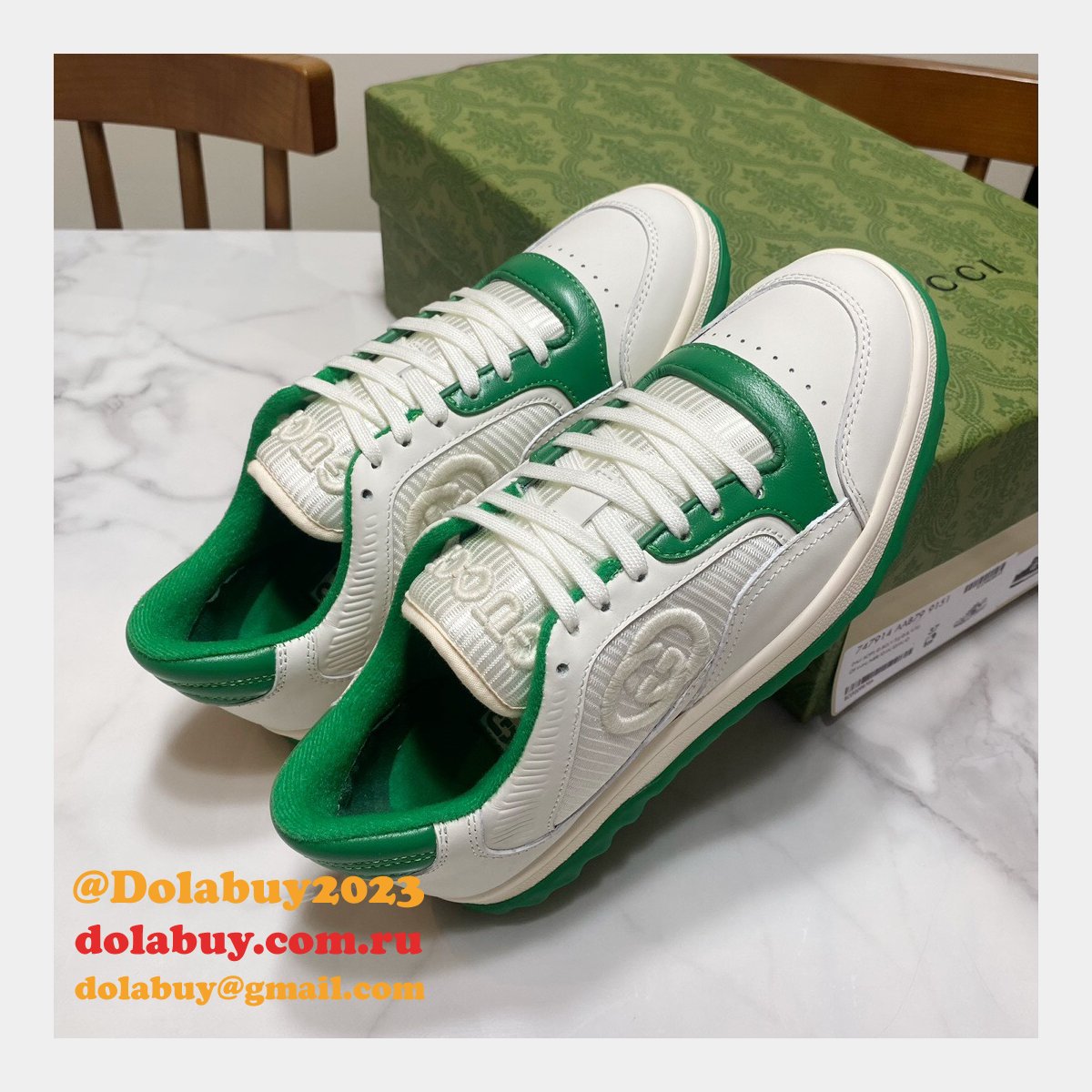 Gucci Replica Inspired Mac80 Leather Low-top Sneakers 1:1 Mirror Shoes