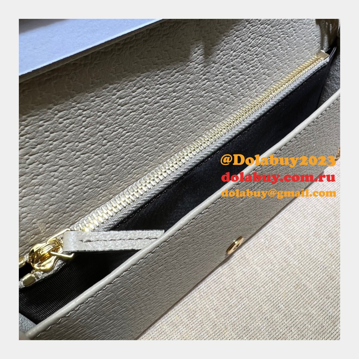Gucci Replica 621892 Horsebit 1955 wallet with chain Top Quality GG Supreme