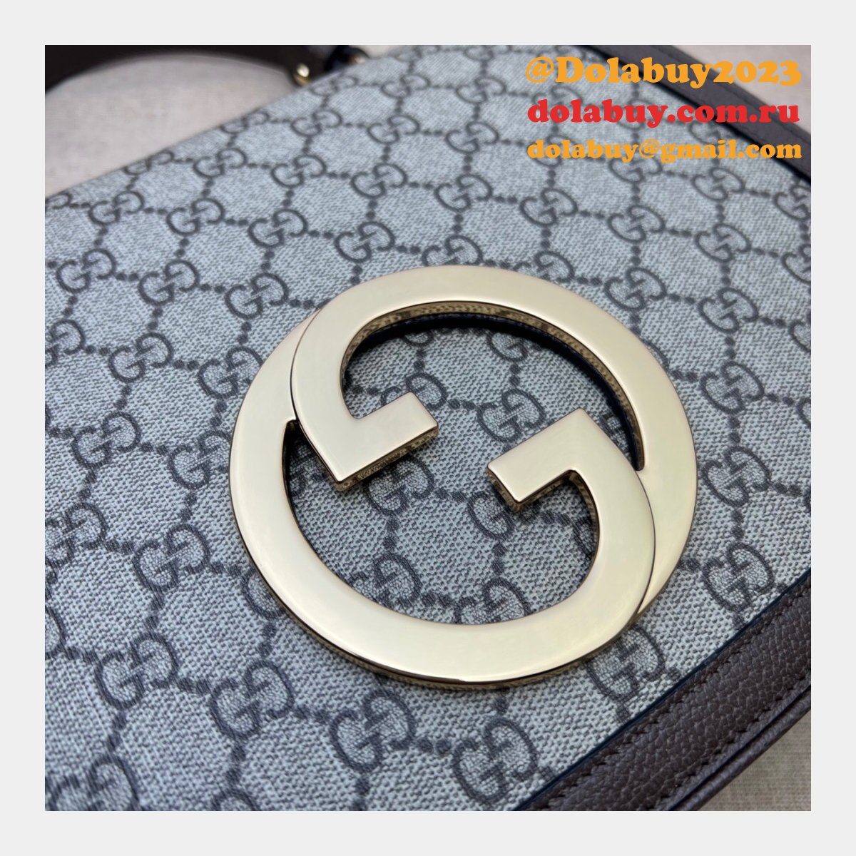 Faux Gucci Medium bag Messengers round Interlocking G 699210