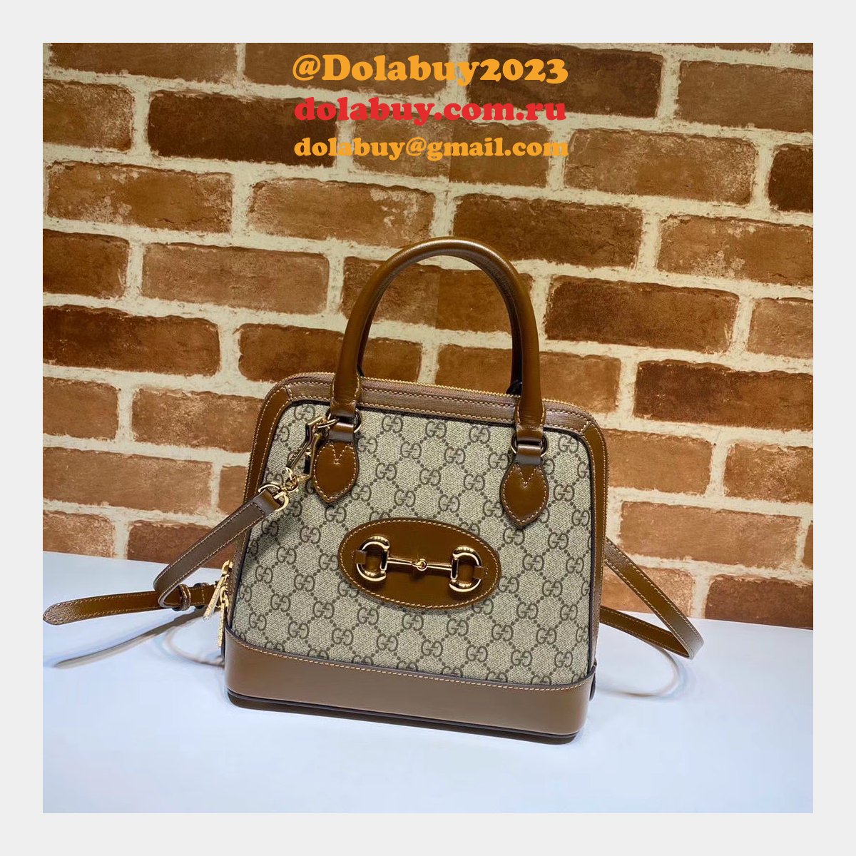 Designer Gucci Replica 1955 Horsebit small top handle 621220 bag