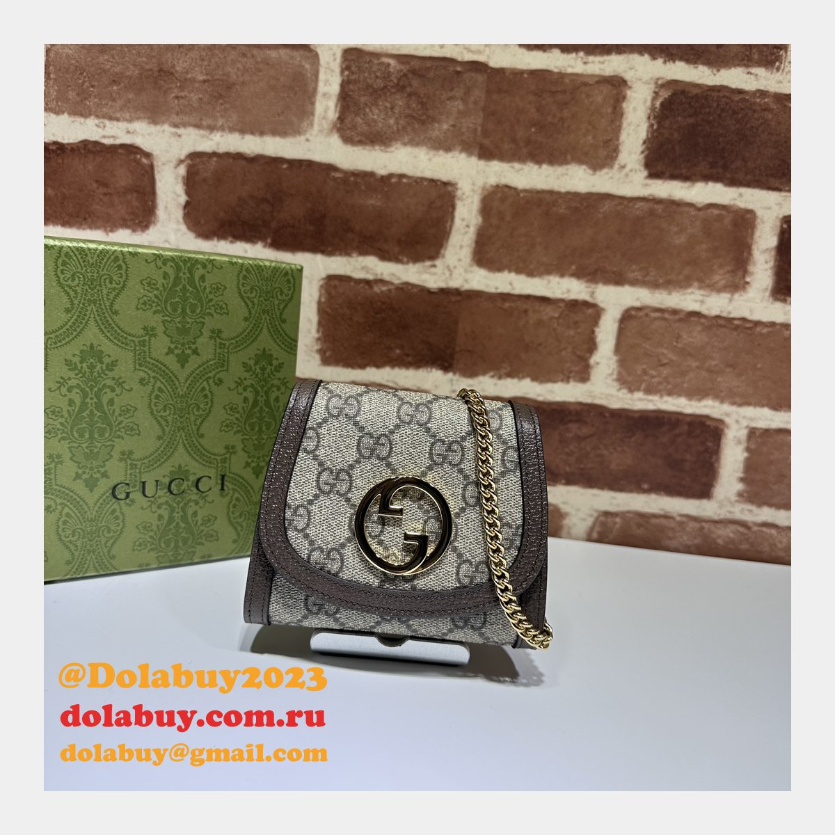 Designer Gucci Replica 725219 Blondie Chain Wallet UK Bag