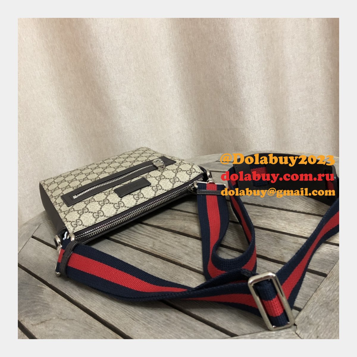 Replica Gucci 7 Star GG Supreme Gray Small Messenger 523599 Bag