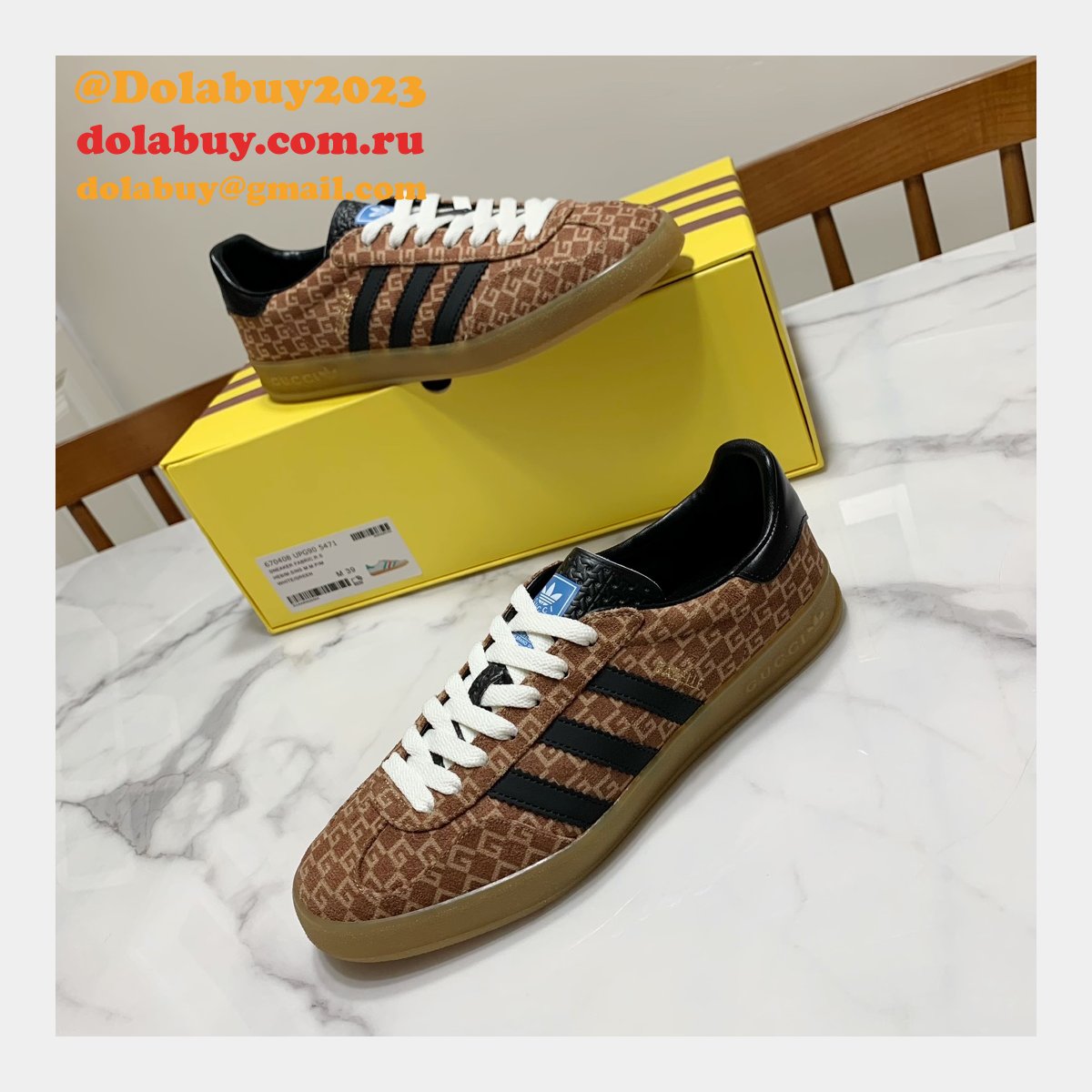 Duplicate Gucci X Adidas Shamrock Joint Skate Men/Women Shoes