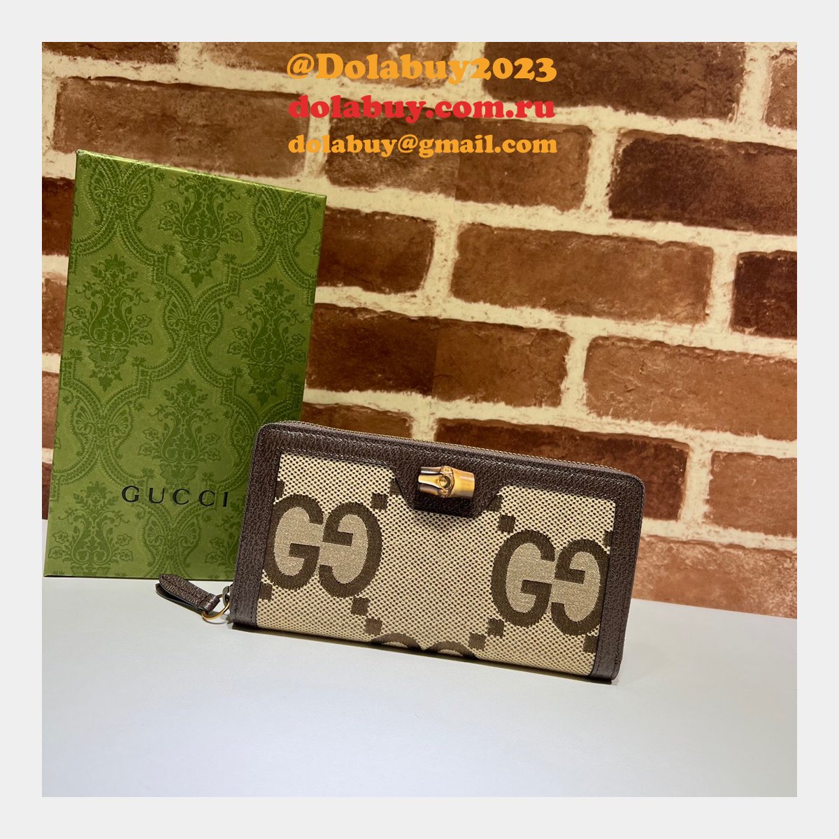 Knockoff Gucci High Quality Diana Diana Jumbo GG 658634 Wallet
