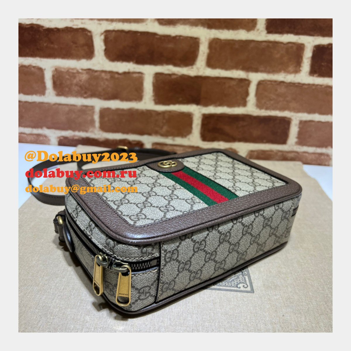 1:1 Mirror Gucci Replicas Ophidia 739392 Shoulder With-Web Bag