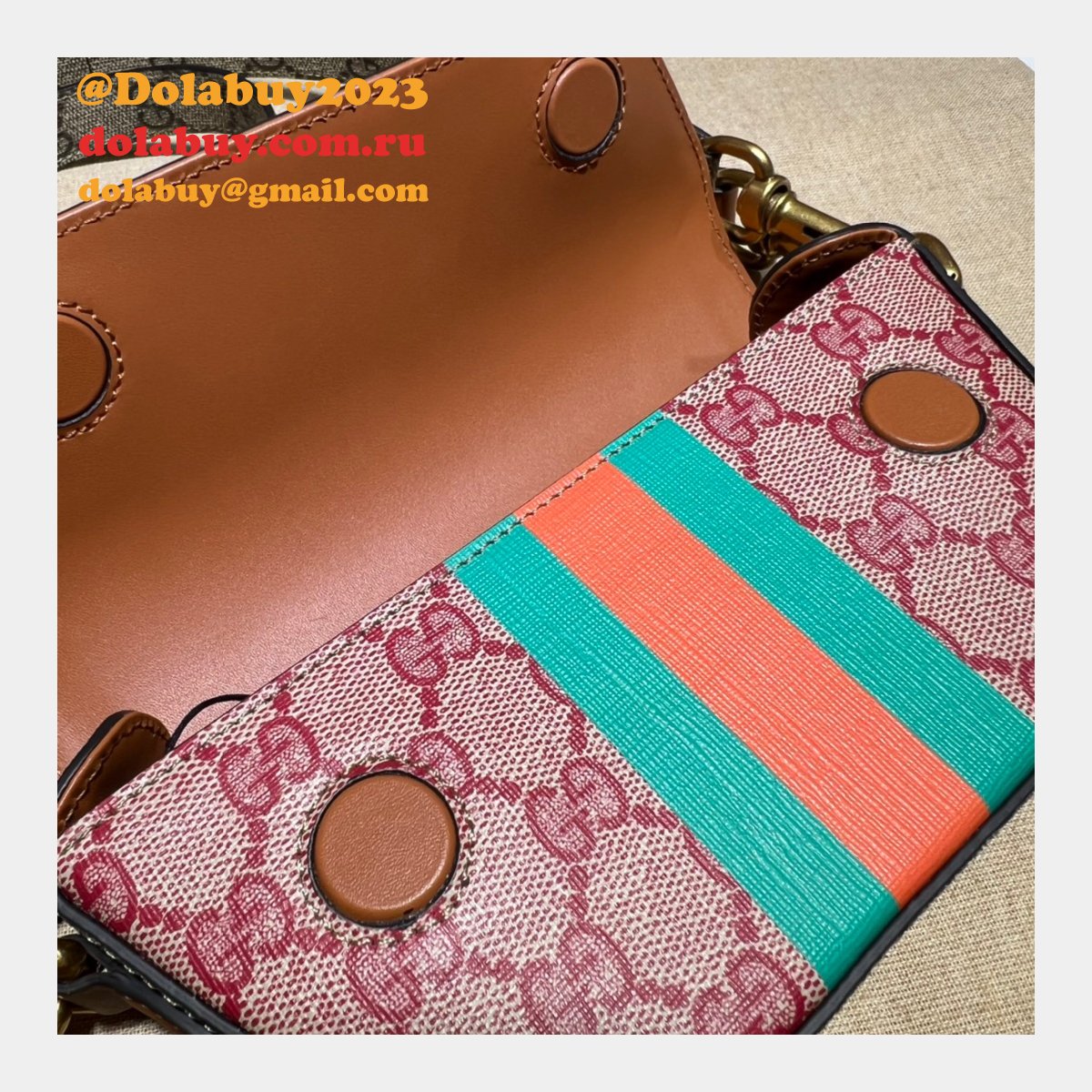 Perfect Gucci 723762 GG Top Handle Replica Web Bag