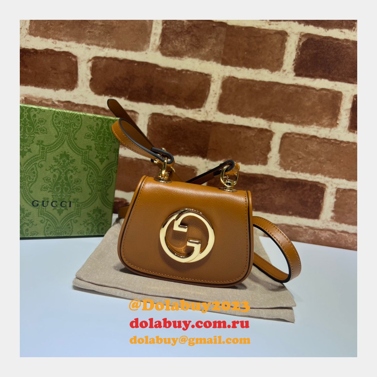 Designer Gucci High Quality 698635 Blondie Card Case Wallet