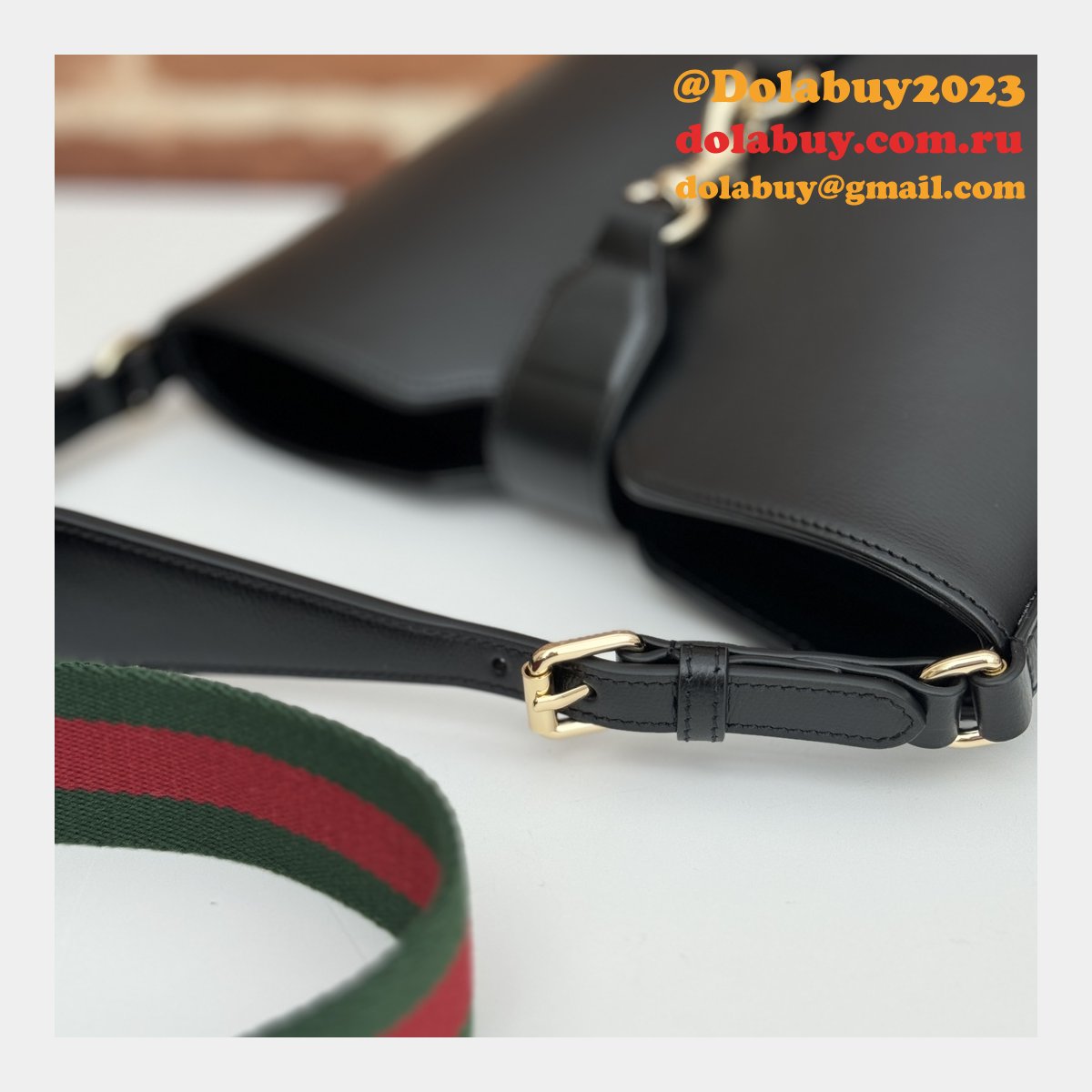 Gucci 1:1 Mirror Bucket Shoulder Black 782908/782904 Copy Bag