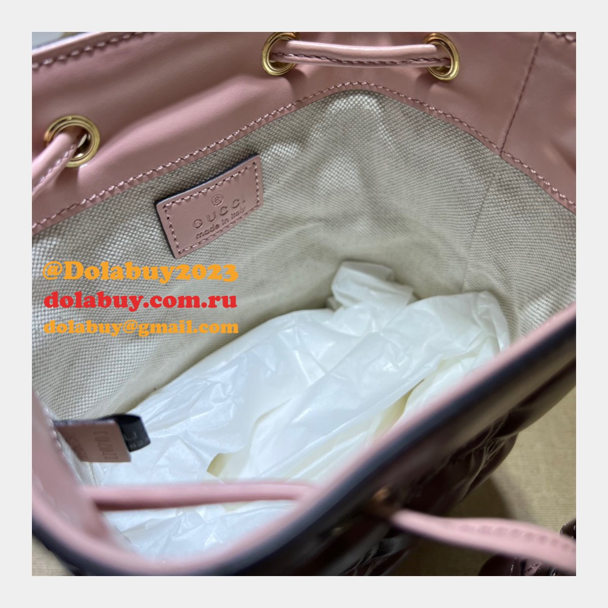 Dolabuy Gucci GG Matelassé Bucket Replica Bags 728231 Store