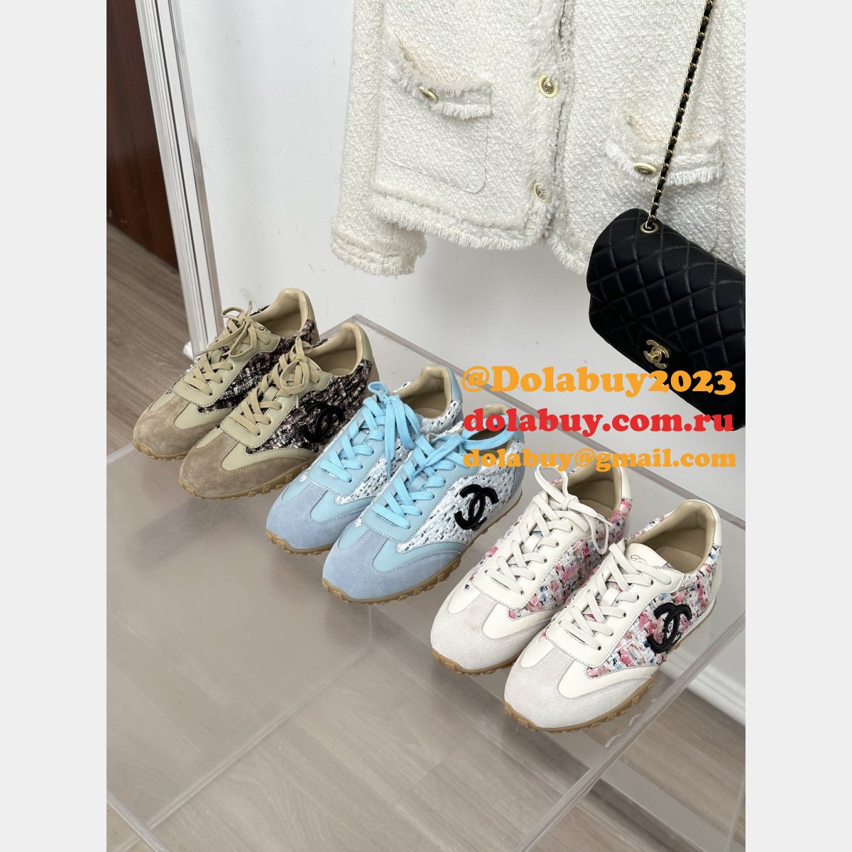 Top Quality Luxury 1:1 Replica Double C Retro Casual Shoes