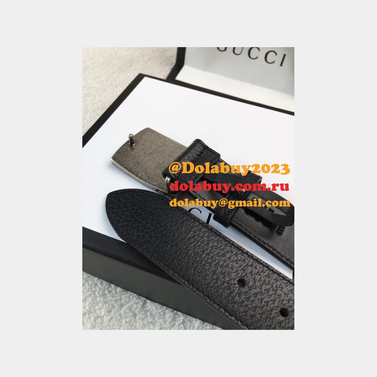 Knockoff Gucci Leather Belt 38mm Black Replica