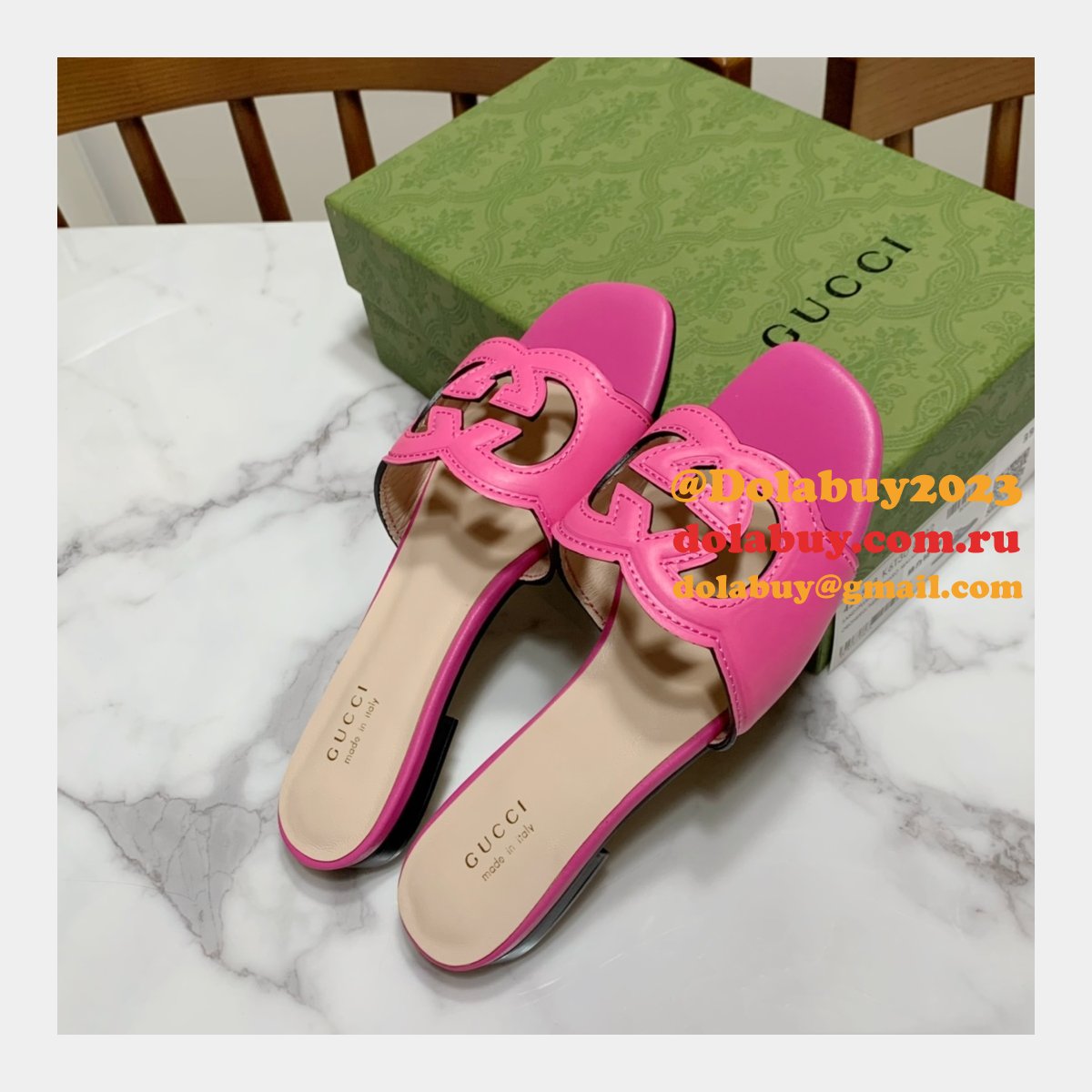 Replica Gucci Designer Shoes Outlet Flat Slippers Sale